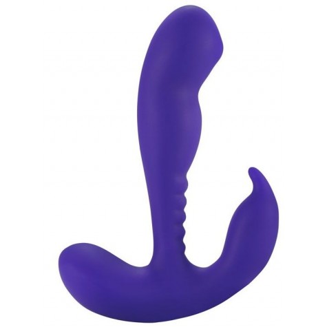 Фиолетовый стимулятор простаты Anal Vibrating Prostate Stimulator with Rolling Ball - 13,3 см.