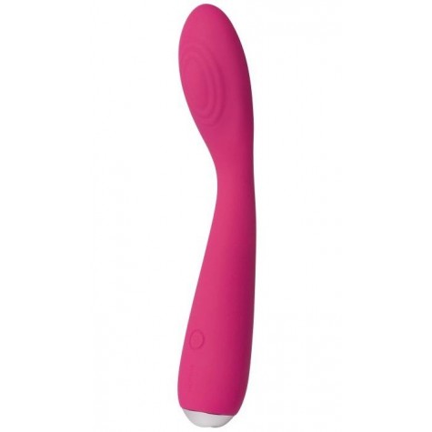 Ярко-розовый G-стимулятор IRIS Clitoral & G-spot Vibrator - 18 см.