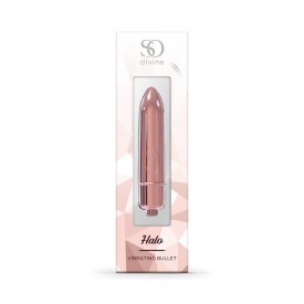 Розовая гладкая вибропуля So Divine Halo Bullet Vibrator - 8 см.